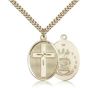  Gold Filled Cross / Air Force Pendant: Jewelry