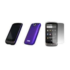  Premium Purple Rubberized Snap On Cover Hard Case Cell 