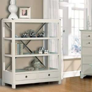  Campaign Bookcase in Moonbeam White: Office Products