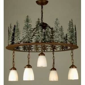  28 Inch Strunk Trees 5 Lt Pendant: Home Improvement