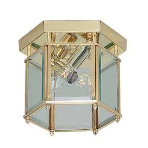   Brass Home Basics 2 Light 120W Flushmount Ceiling Light with Candela