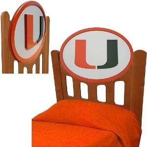  Fan Creations Miami Hurricanes Stained Headboard Full Size 