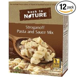 Back To Nature Stroganoff Pasta & Sauce Mix, 6.6 Ounce Boxes (Pack of 