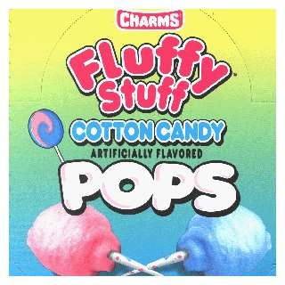 Charms Fluffy Stuff Cotton Candy Lollipops:  Grocery 