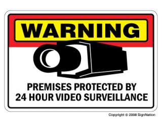 SECURITY SURVEILLANCE SIGNS Sign burglar video warning  