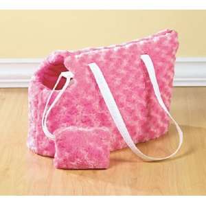  Pet Carry Bag   Dog Carry Bag   Plush Pink: Kitchen 