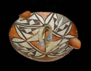 Outstanding Acoma Pueblo Pottery Ashtray Circa 1930  