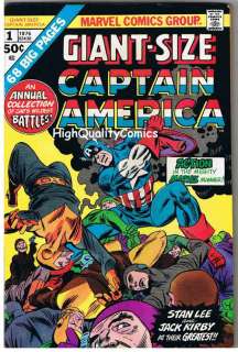 GIANT SIZE CAPTAIN AMERICA #1, Jack Kirby, 1975, VFN  