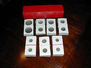   Cardboard Coin Holders Flips+3 Storage Box + 1 2011 Penny Cent Roll