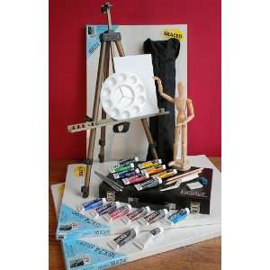   Deluxe Box Set + Easel Manikin & Canvases Arts, Crafts & Sewing