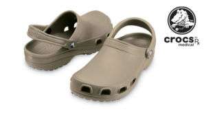 NWT CrocsRx Silver Relief Medical Comfort clogs Khaki  