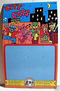 City Cats Gumball Vending Machine Card Old Store Stock  