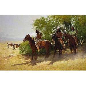 Howard Terpning   The Stragglers Canvas Giclee:  Home 