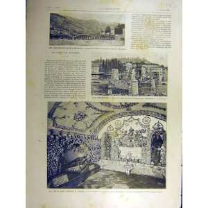   1891 Ardeche Floods Ollieres Fete Rome Capuchins Print