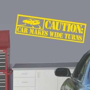  StikEez Yellow Large Drifting Decal: Caution Car Makes 