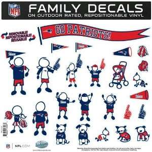   England Patriots NFL Family Car Decal Set (Large): Sports & Outdoors