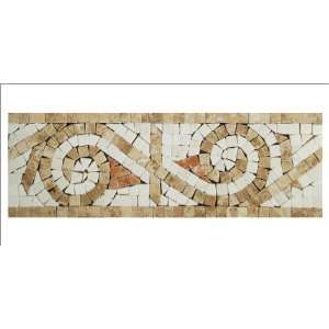  Natural Stone Border / Listello 4 x 12   Floral B/E: Home 