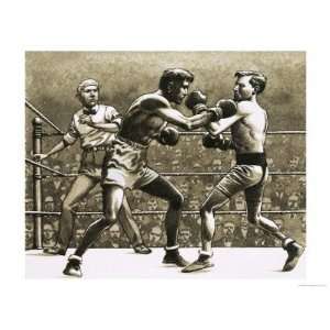  Jimmy Wilde Boxing Pancho Villa in New York Art Giclee 