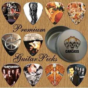  Carcass Premium Guitar Picks X 10 In Tin (T): Musical 