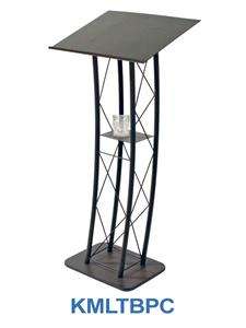 AVTronics Curved Metal Truss Lectern with Olive Powder Coat C Style 