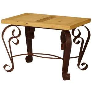  Santiago Wood & Wrought Iron End Table