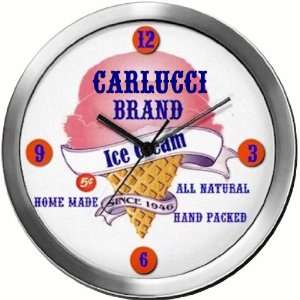  CARLUCCI 14 Inch Ice Cream Metal Clock Quartz Movement 