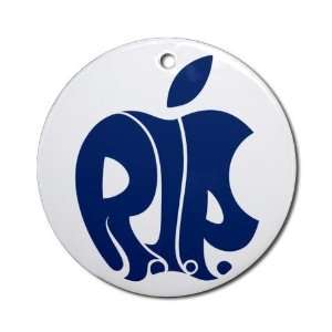  R.I.P. Steve Jobs Blue Apple on a 2 7/8 inch Ceramic 