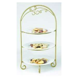  Old Dutch Gold 3 Tier Plate Stand