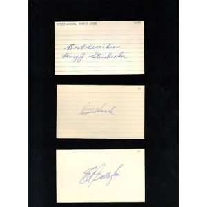 Hank Steinbacher White Sox signed autograph 3X5 JSA   Sports 