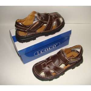  COCO Boys Brown Sandal, Size 4, Style # S/RL9651 