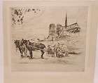 TONY CARDELLA FRAMED SIGNED ARTIST PROOF ETCHING OF NOTRE DAME PARIS
