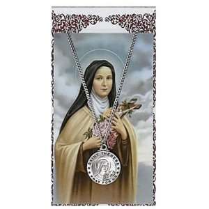  St. Therese Medal with Prayer Card: Jewelry