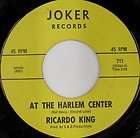 RICARDO KING At The Harlem Center / This Is The Moment (soul vinyl 45 