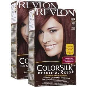 Colorsilk Permanent Hair Color, Auburn Brown (49/4RR), 2 ct (Quantity 