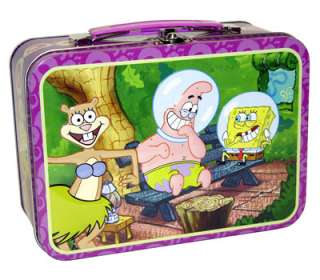 Sponge Bob Squarepants Tin Storage Lunch Box Bag NEW  