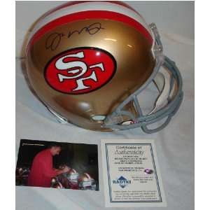  Autographed Joe Montana Helmet   Full Size Sf: Sports 