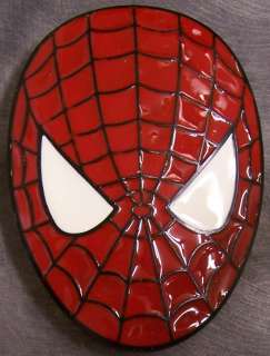 Pewter Belt Buckle Cartoon Superhero Spiderman Mask NEW  