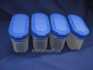 Tupperware Small Spice Container Set 4 Blue NEW  