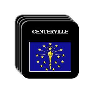  US State Flag   CENTERVILLE, Indiana (IN) Set of 4 Mini 