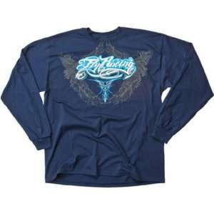 FLY RACING CUSTOM LS CASUAL MX OFFROAD T SHIRT NAVY SM 