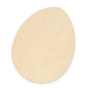  Darice 9124 09 Natural Unfinished Wood Craft Egg Cutout, 3 