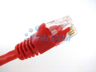 12 Inch Cat5e Crossover Ethernet Patch Cable, RED ~STSI 837654220658 