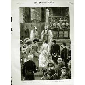  1883 WEDDING ELLEN CHURCH FRANCIS PAGET PAUL CATHEDRAL 