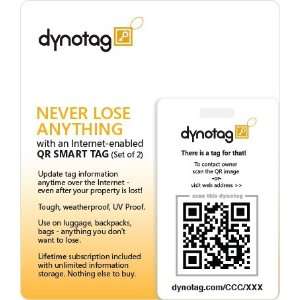 Dynotag Internet Enabled QR Code Smart Luggage Tags   Ready to Use   2 