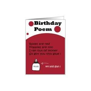 Birthday Poem Red Card