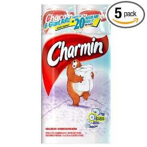  Charmin Bathroom Tissue, Case Pack, Five   8 Giant Roll 