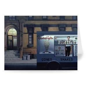 Mr Softee, 1984 (oil on panel) by Max   Greeting Card (Pack of 2 