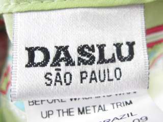 DASLU SAO PAULO Green Bandana Halter Top Shirt Sz 38  