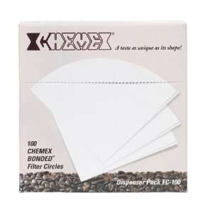  Pk/100 x 4 Chemex Pre Folded Coffee Filter Circles (FC 