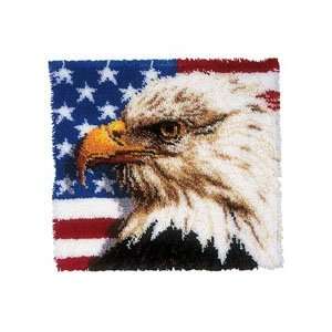  Craftways American Eagle Latch Hook Kit: Arts, Crafts 